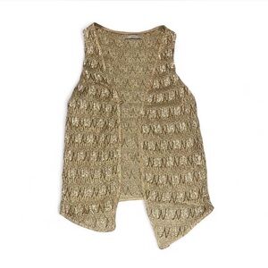 Gold Sleeveless Knit Top